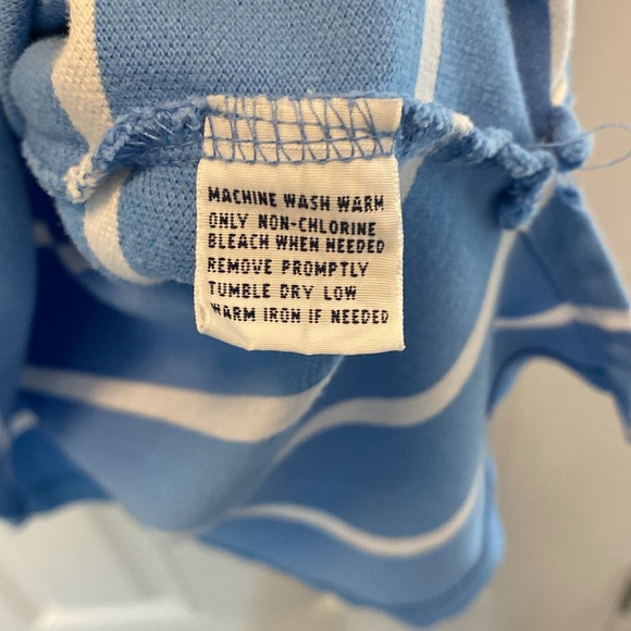 Polo Ralph Lauren Men's M Blue Striped Cotton Polo Shirt - Picture 4 of 11